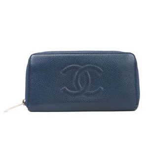 Chanel Caviar Round Wallet Bag Black